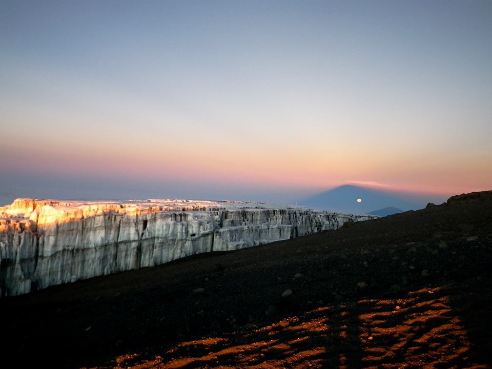 The glaciers atop Kilimanjaro contribute to this unique adventure